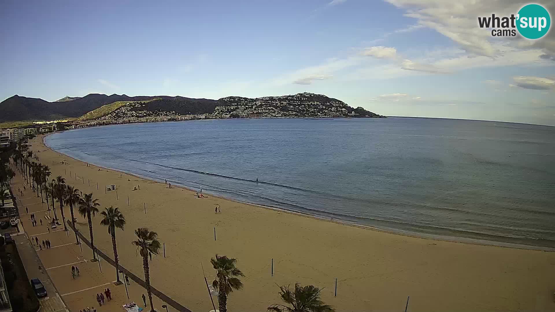Live Roses Webcam Costa Brava beach view from MonteCarlo Hotel