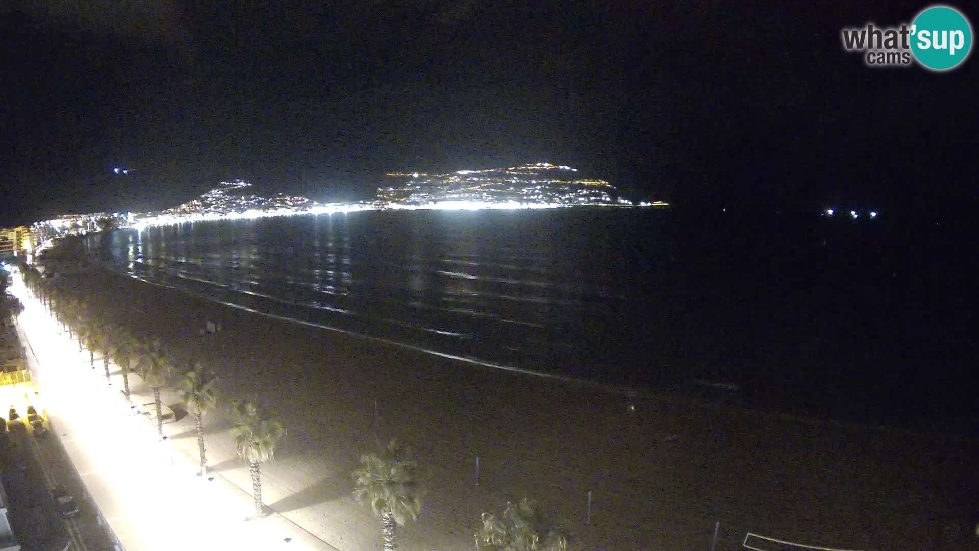 Live Roses Webcam Costa Brava beach view from MonteCarlo Hotel