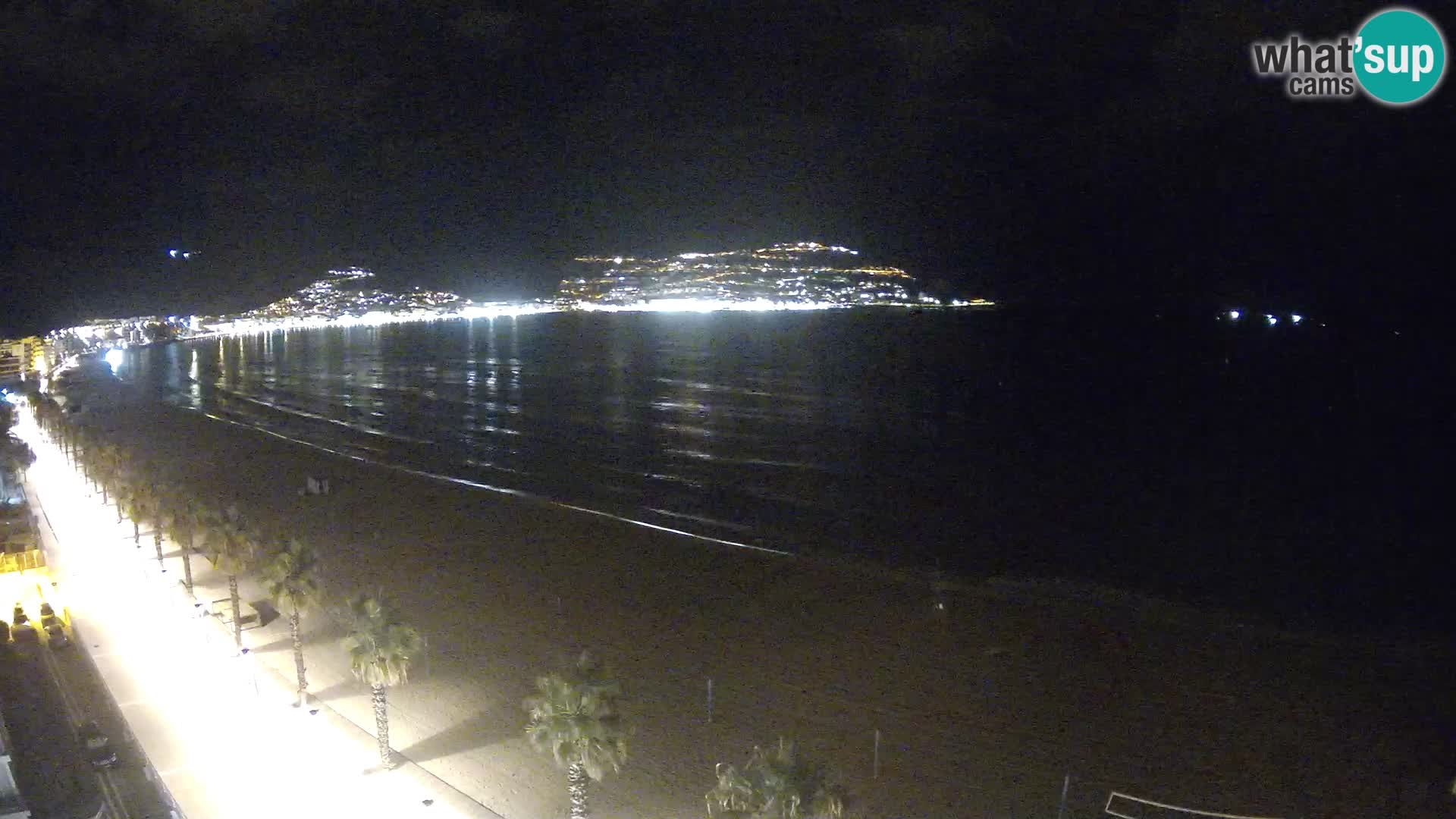 Live Roses Webcam Costa Brava beach view from MonteCarlo Hotel