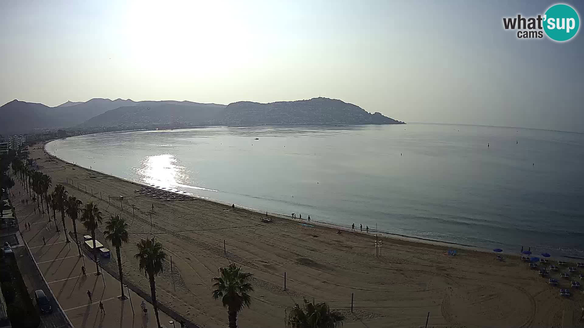 Live Roses Webcam Costa Brava beach view from MonteCarlo Hotel