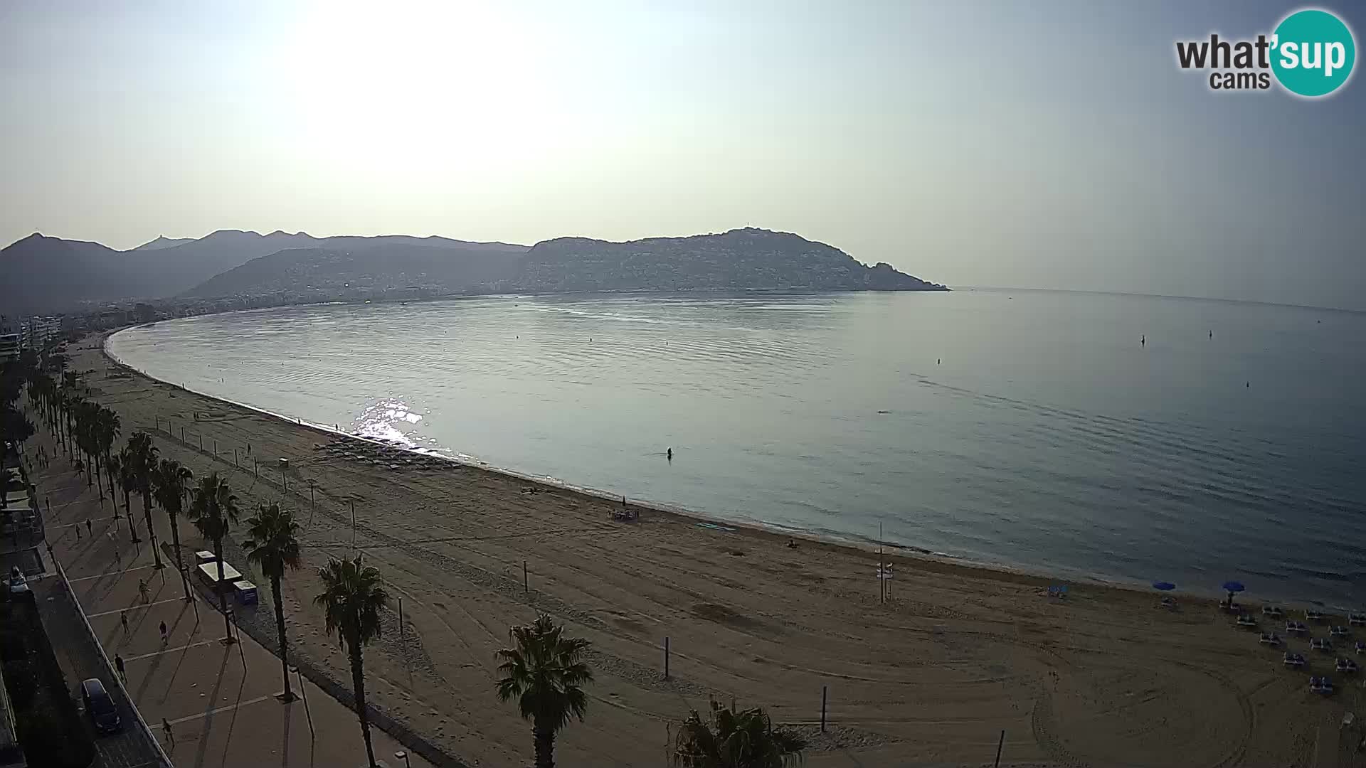 Live Roses Webcam Costa Brava beach view from MonteCarlo Hotel