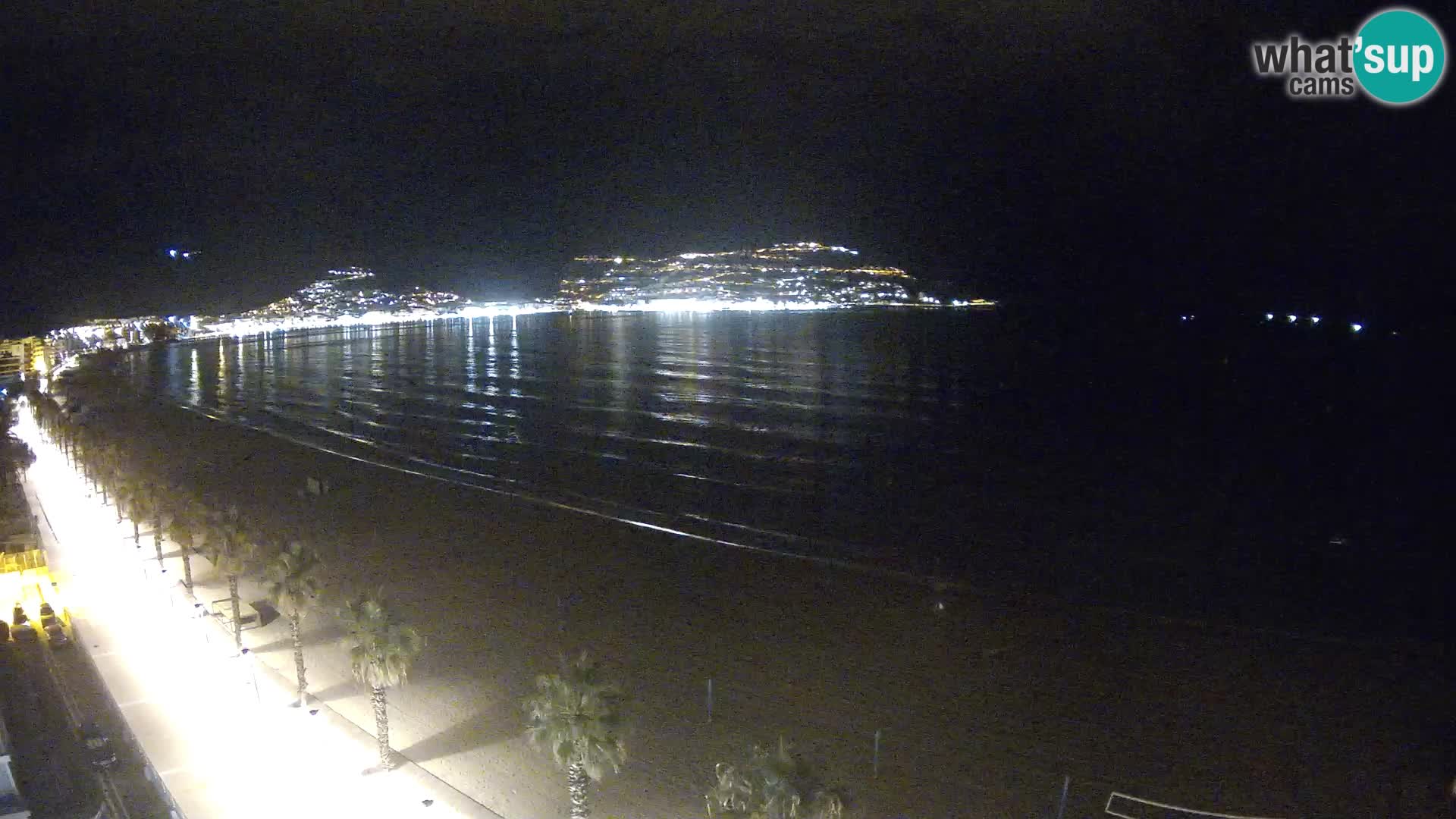 Live Roses Webcam Costa Brava beach view from MonteCarlo Hotel