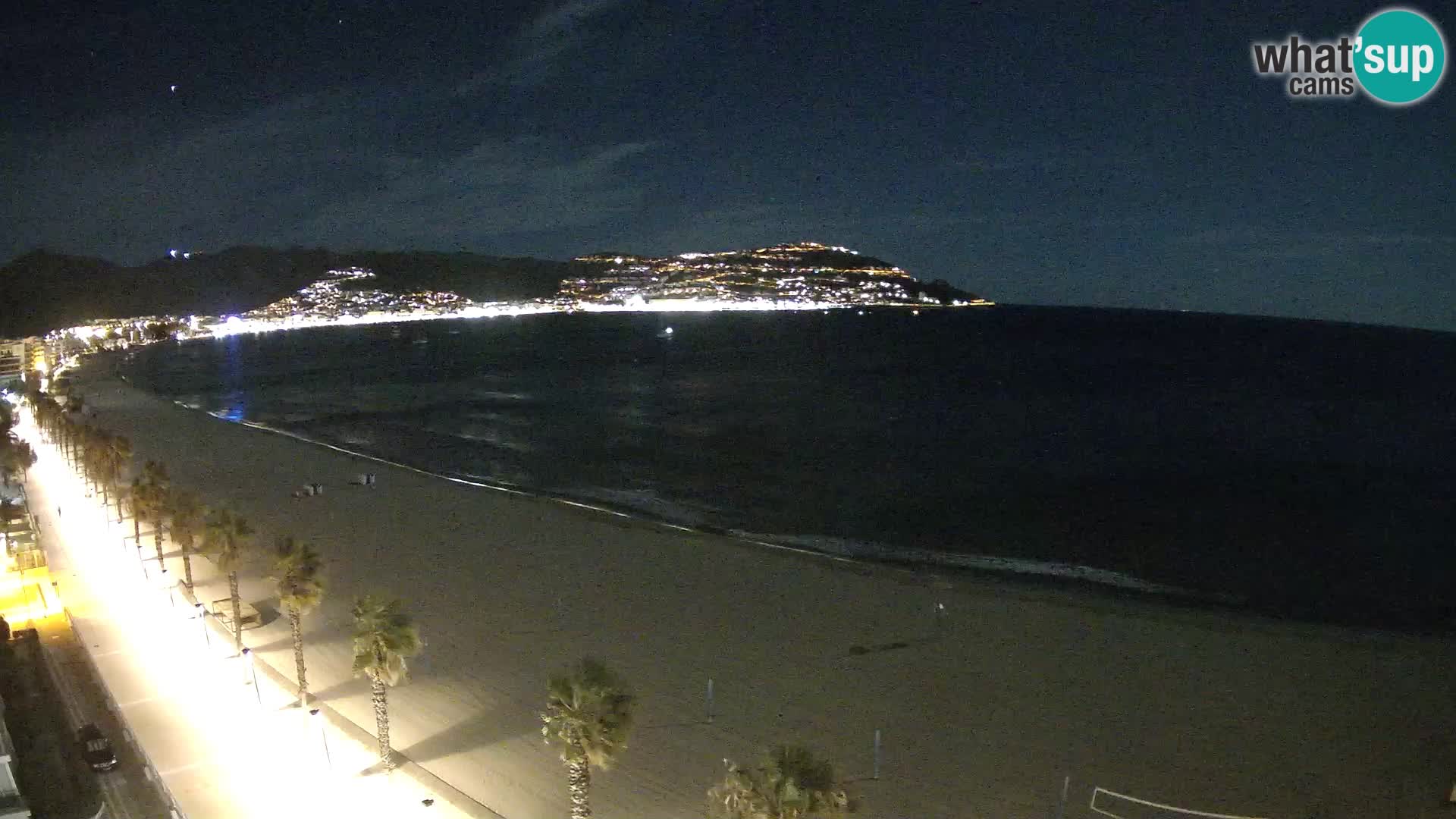 Live Roses Webcam Costa Brava beach view from MonteCarlo Hotel