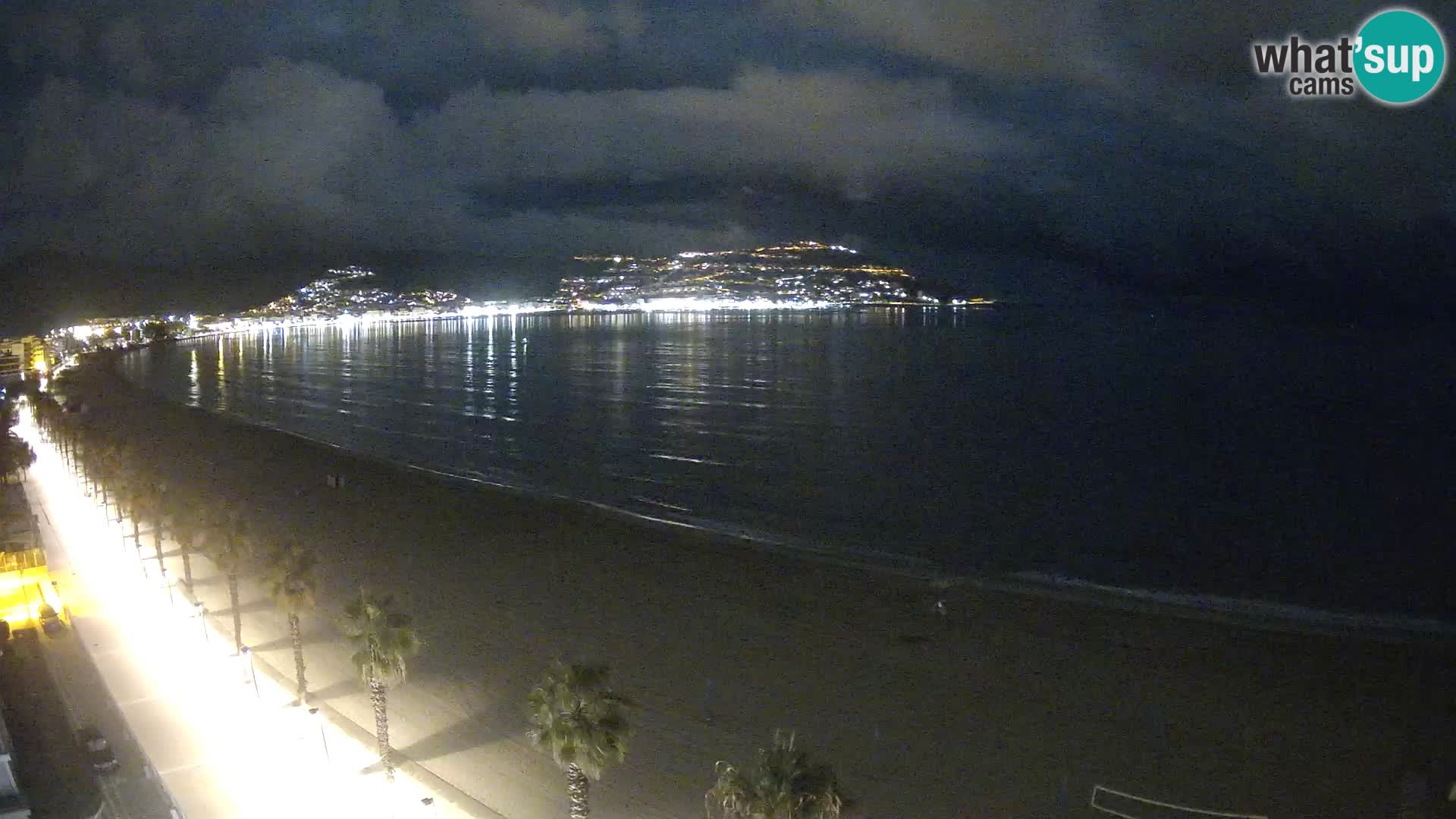 Live Roses Webcam Costa Brava beach view from MonteCarlo Hotel