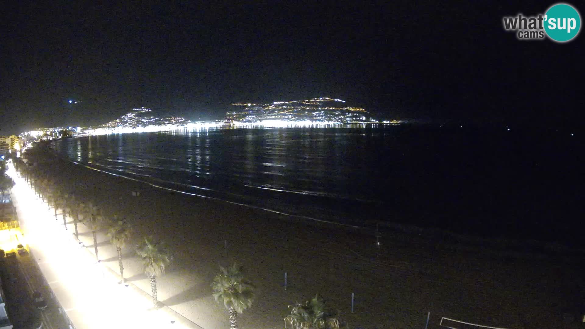 Live Roses Webcam Costa Brava beach view from MonteCarlo Hotel