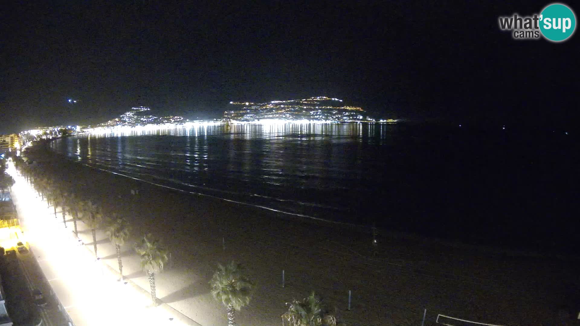 Live Roses Webcam Costa Brava beach view from MonteCarlo Hotel