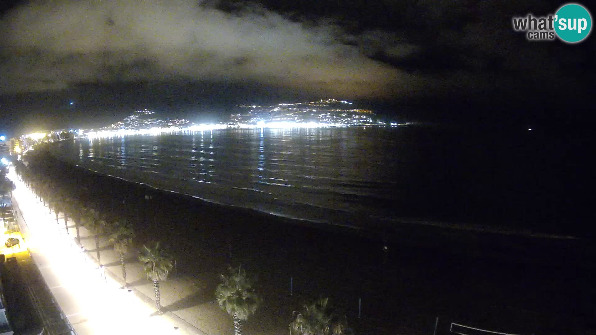 Live Roses Webcam Costa Brava beach view from MonteCarlo Hotel