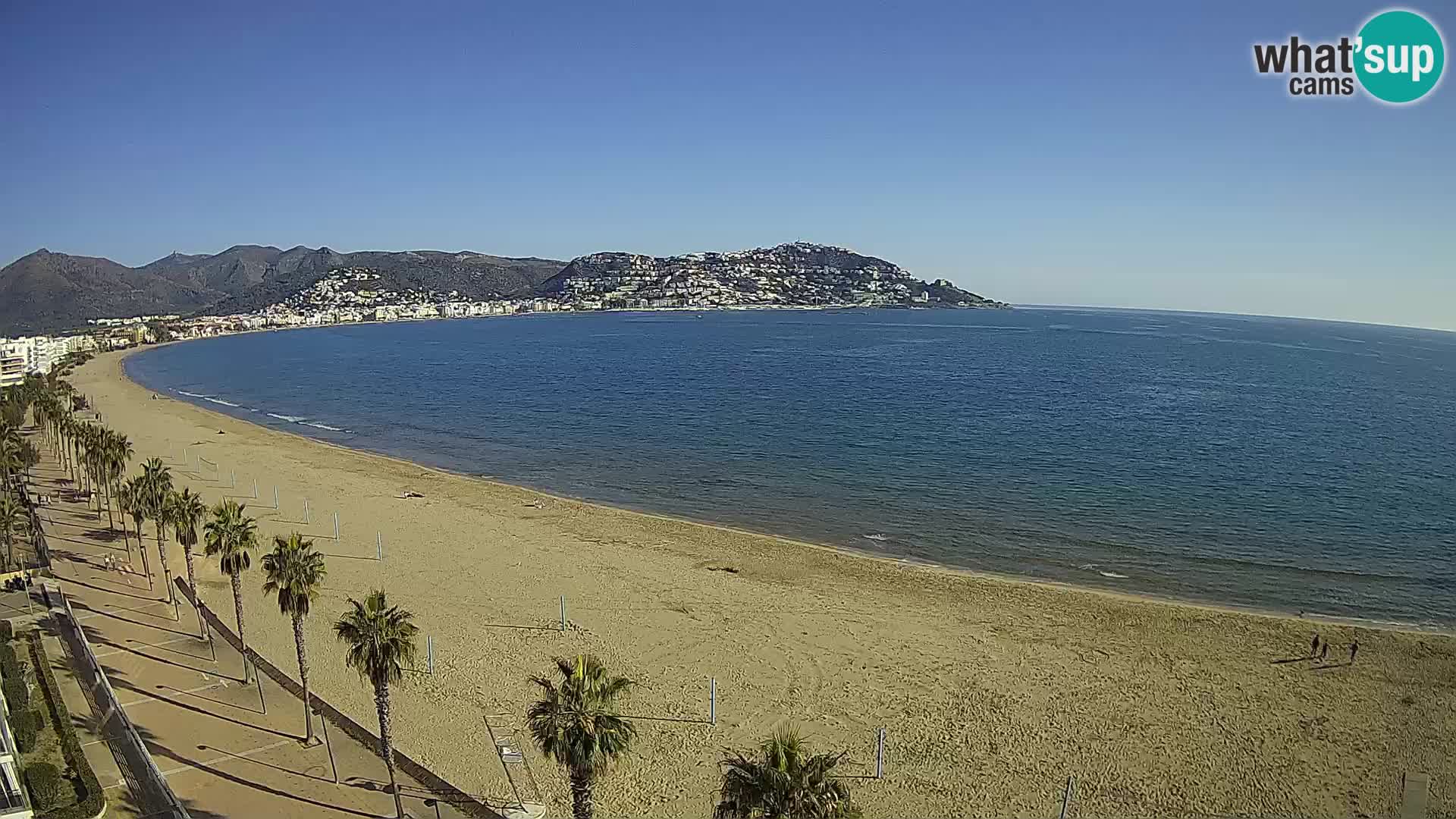 Live Roses Webcam Costa Brava beach view from MonteCarlo Hotel