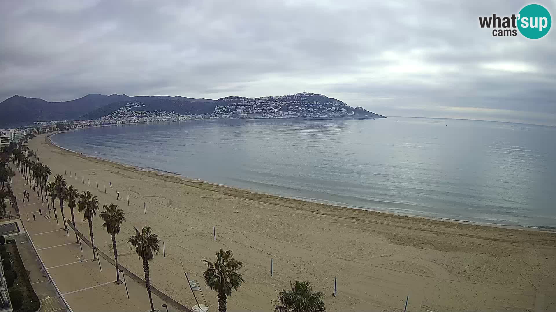 Live Roses Webcam Costa Brava beach view from MonteCarlo Hotel