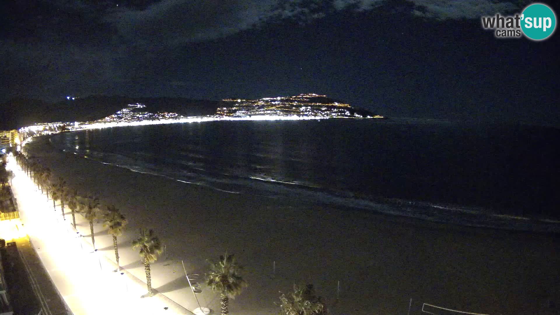 Live Roses Webcam Costa Brava beach view from MonteCarlo Hotel