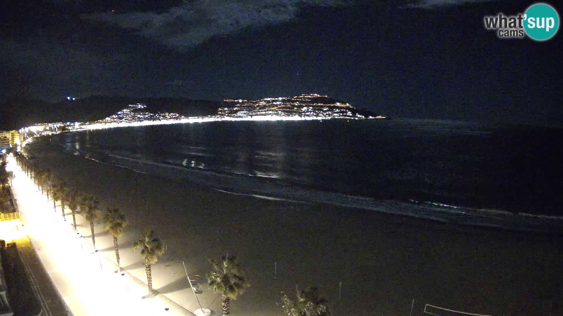 Live Roses Webcam Costa Brava beach view from MonteCarlo Hotel