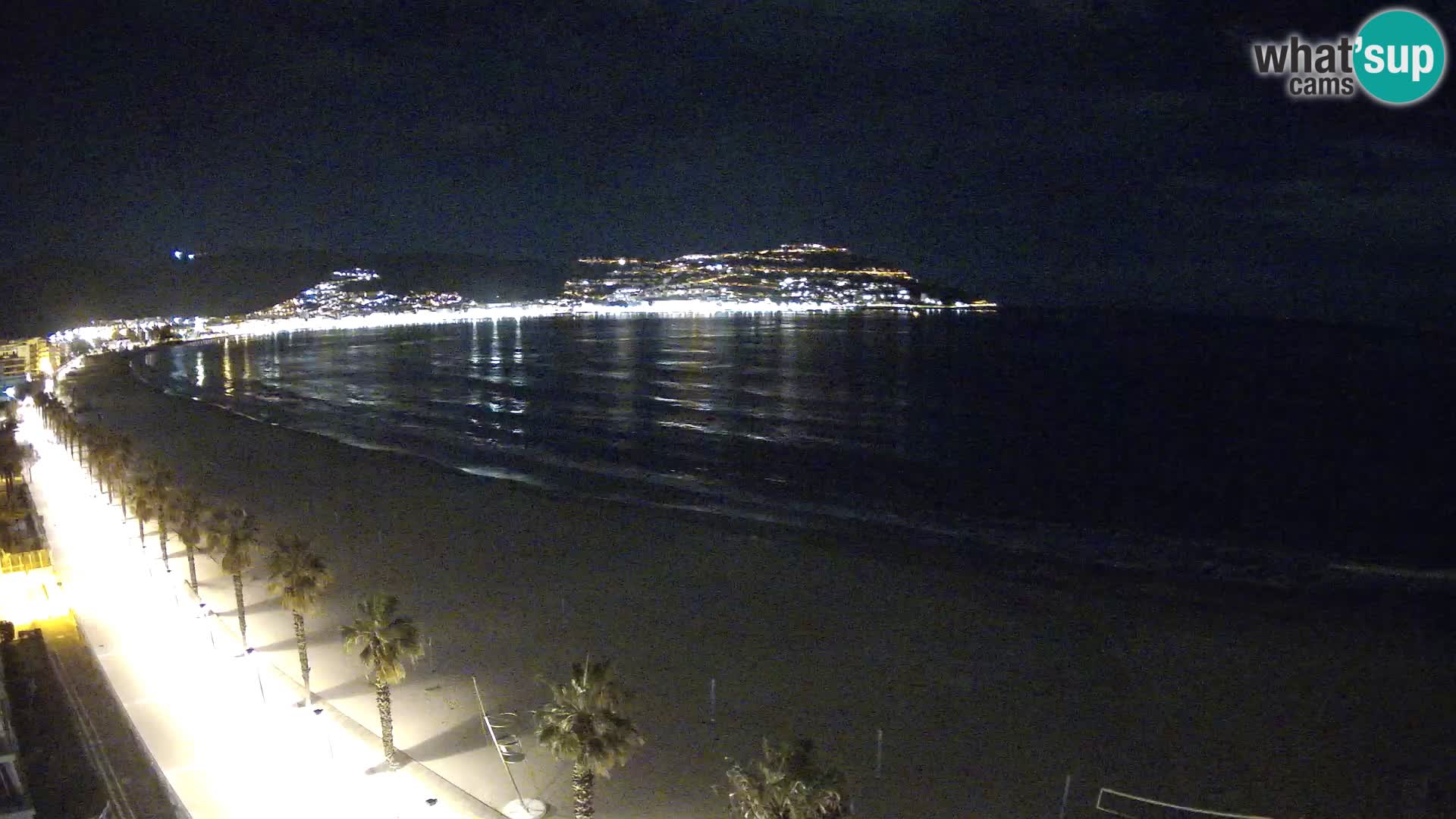 Live Roses Webcam Costa Brava beach view from MonteCarlo Hotel