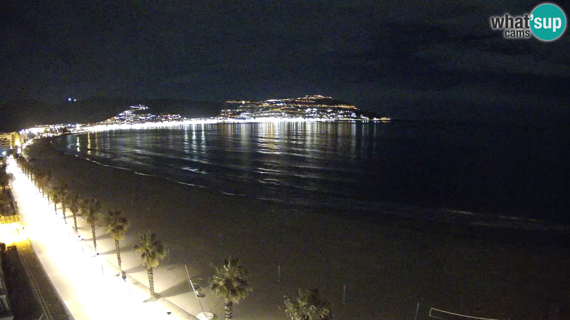 Live Roses Webcam Costa Brava beach view from MonteCarlo Hotel