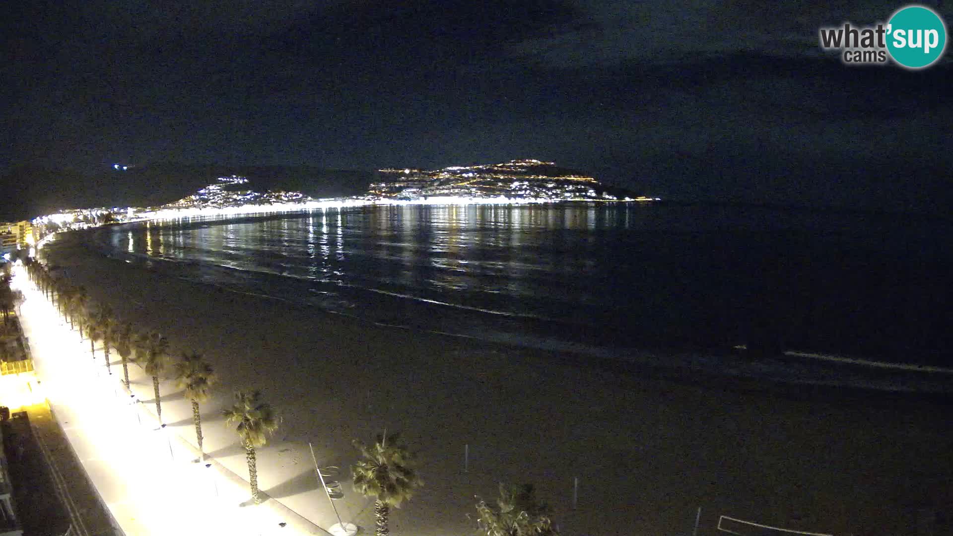 Live Roses Webcam Costa Brava beach view from MonteCarlo Hotel