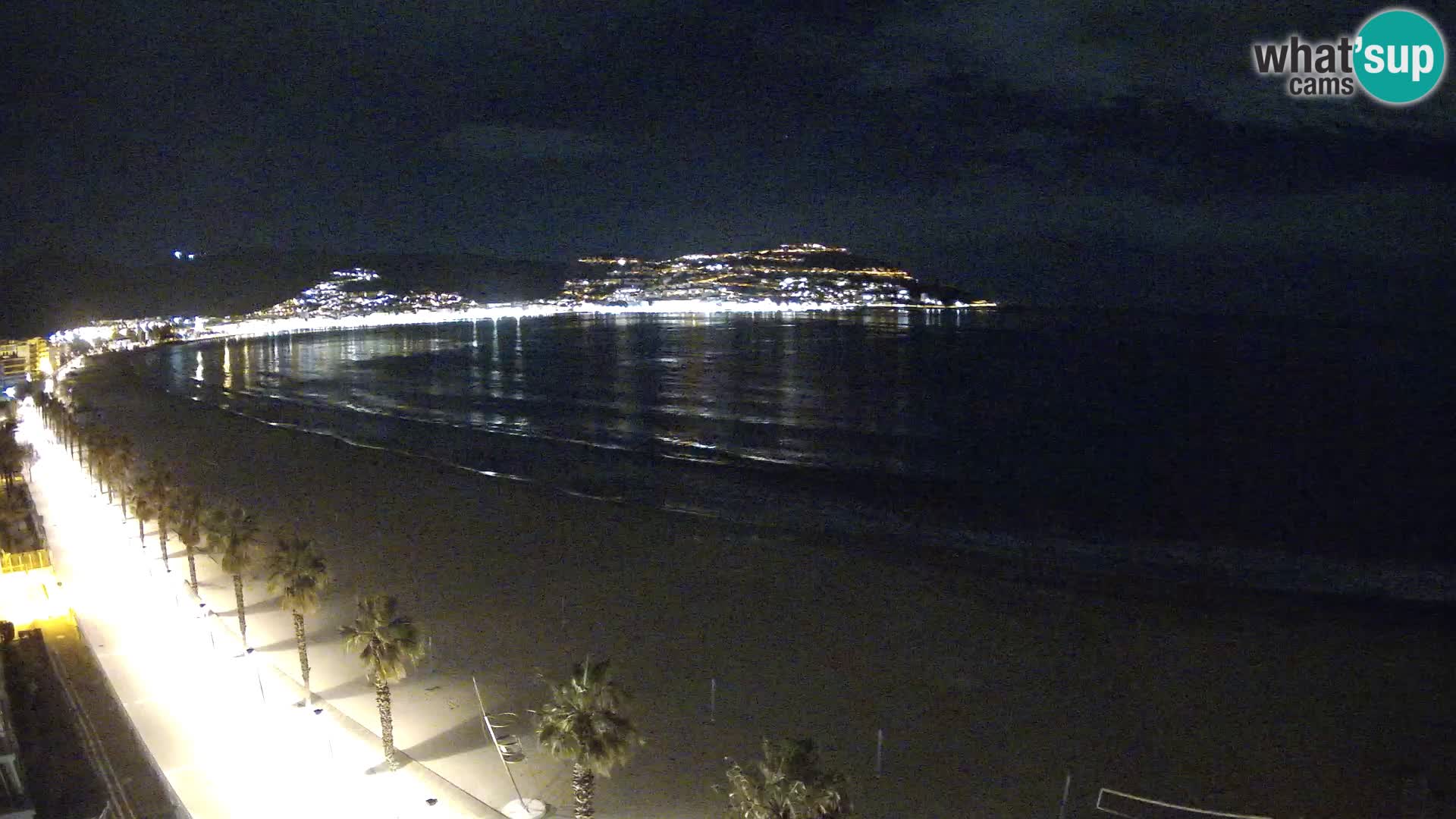 Live Roses Webcam Costa Brava beach view from MonteCarlo Hotel