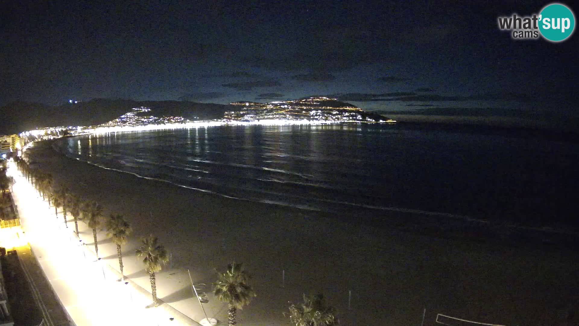 Live Roses Webcam Costa Brava beach view from MonteCarlo Hotel