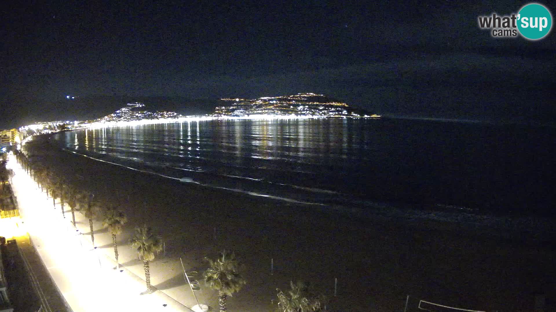 Live Roses Webcam Costa Brava beach view from MonteCarlo Hotel