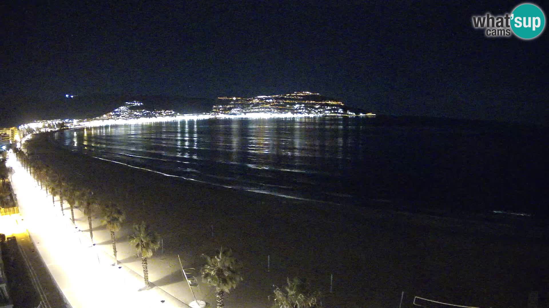 Live Roses Webcam Costa Brava beach view from MonteCarlo Hotel