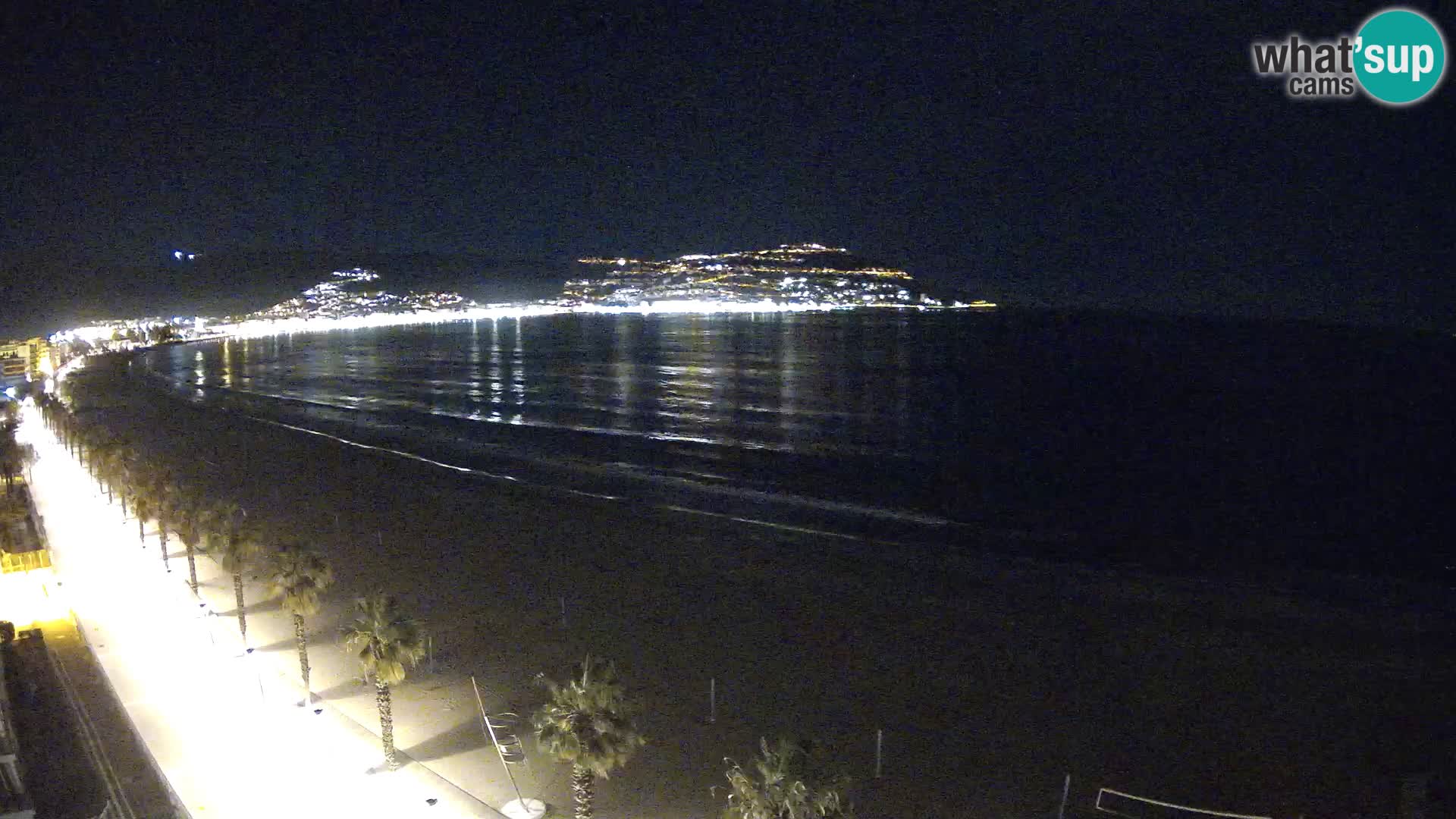 Live Roses Webcam Costa Brava beach view from MonteCarlo Hotel