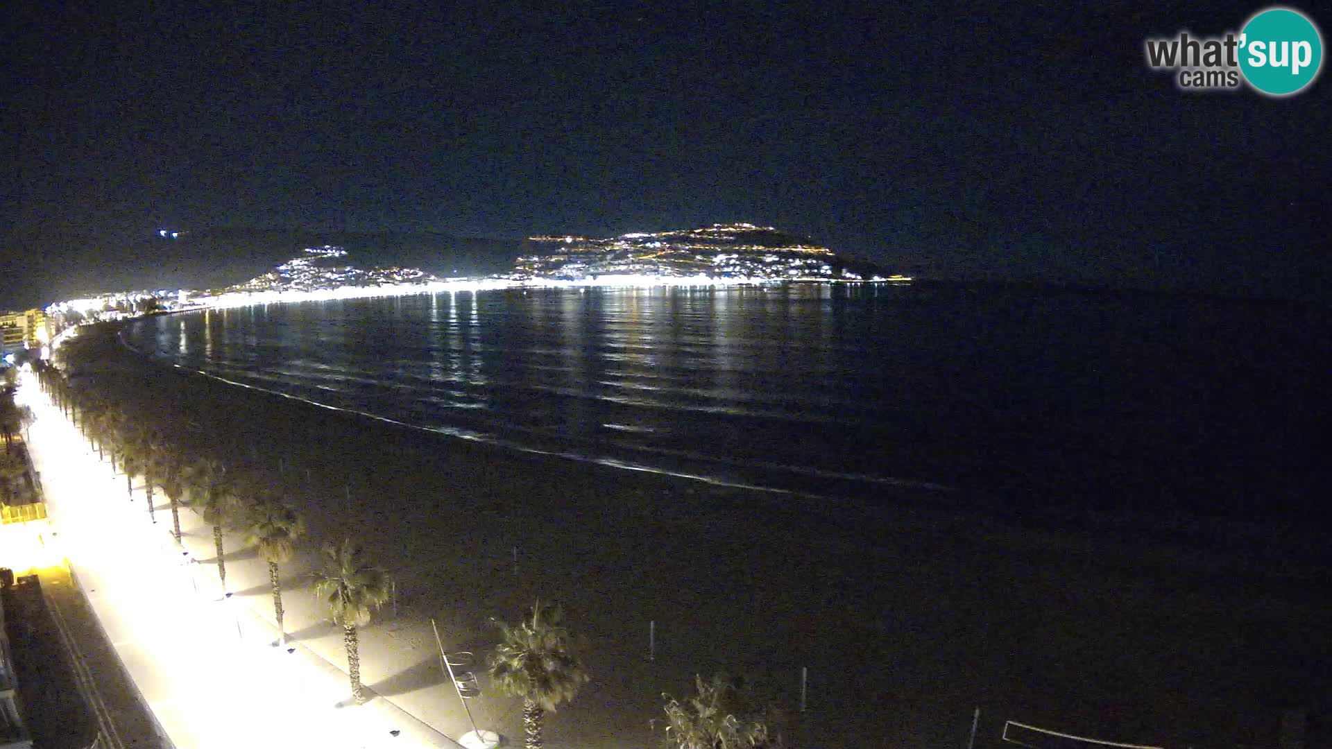 Live Roses Webcam Costa Brava beach view from MonteCarlo Hotel