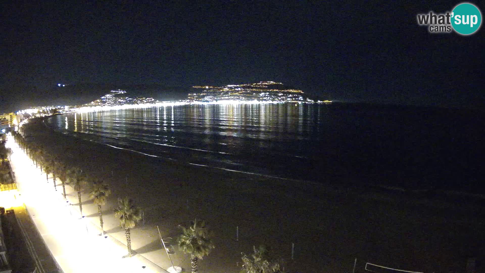 Live Roses Webcam Costa Brava beach view from MonteCarlo Hotel