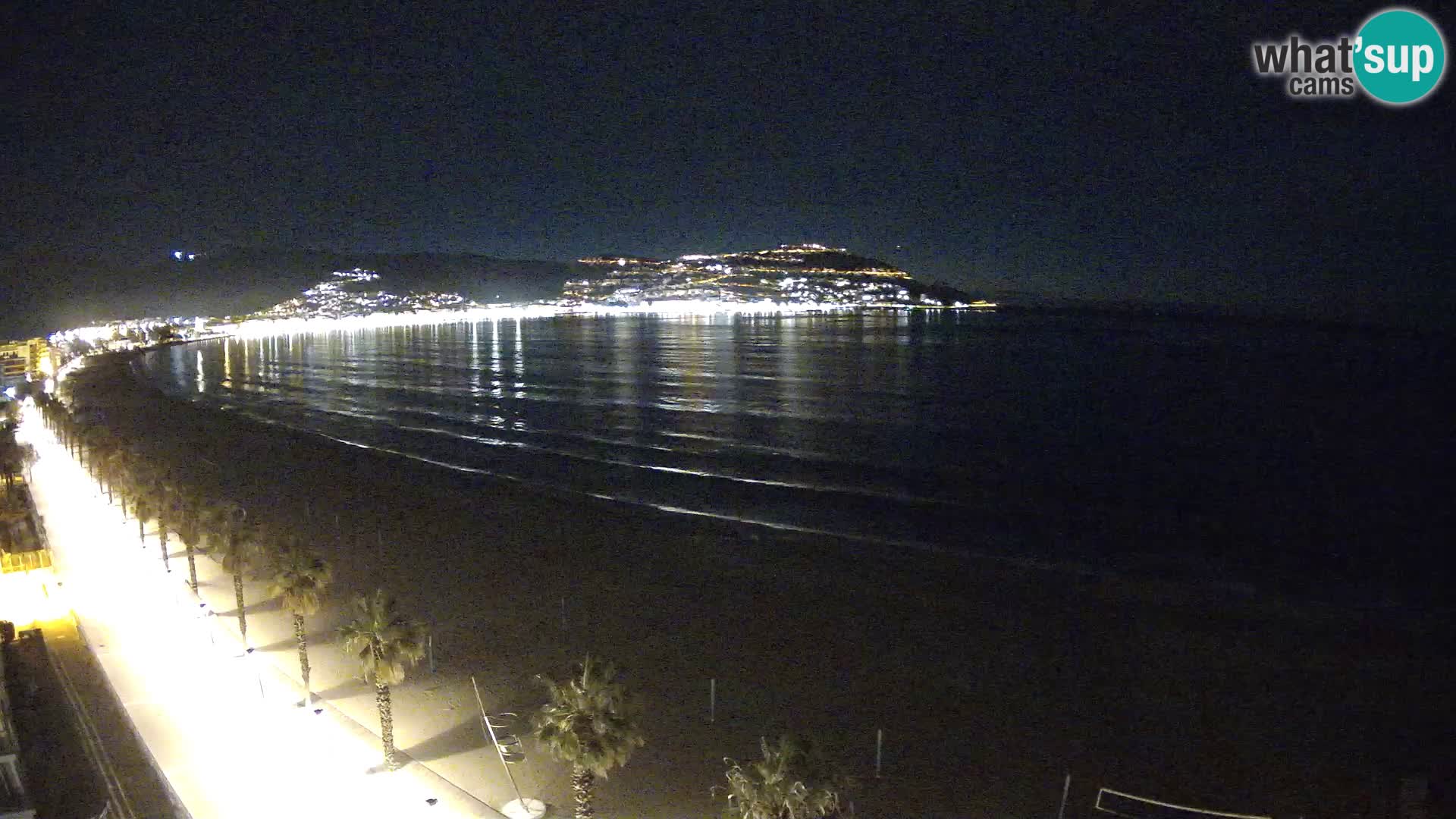 Live Roses Webcam Costa Brava beach view from MonteCarlo Hotel