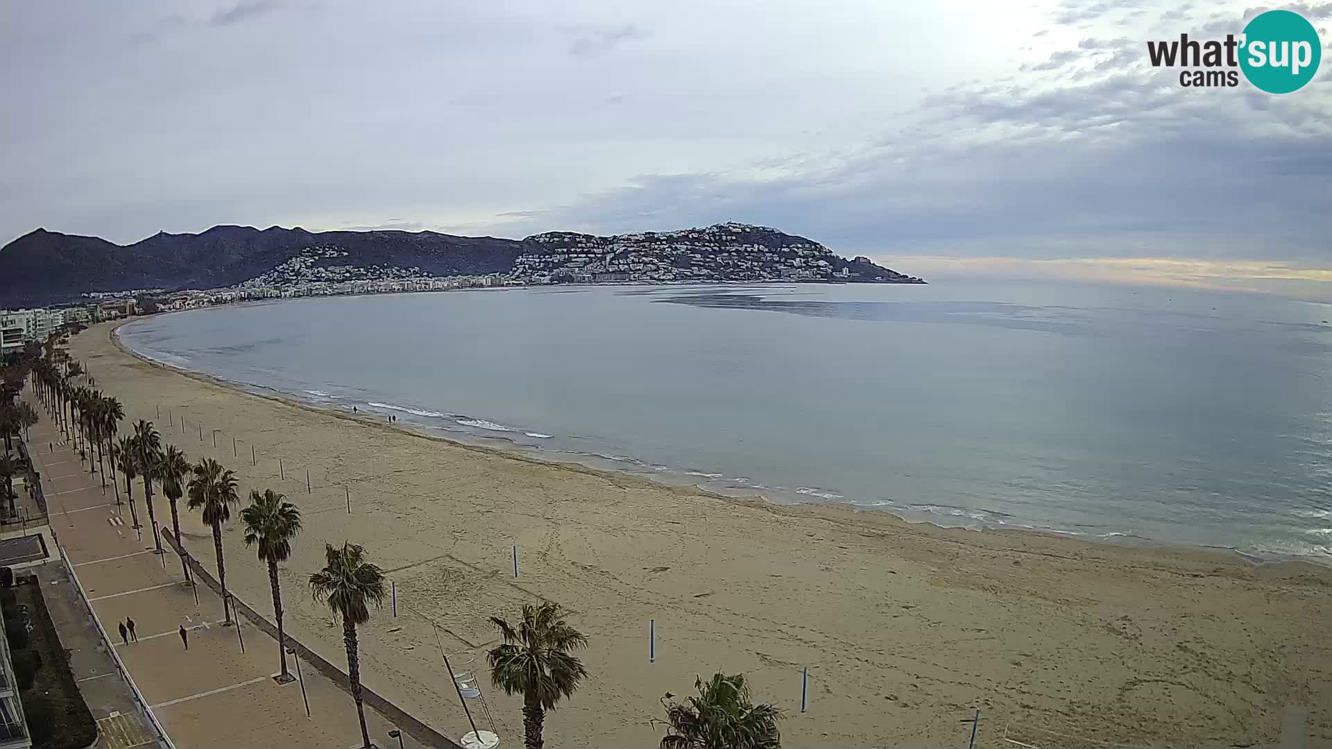 Live Roses Webcam Costa Brava beach view from MonteCarlo Hotel