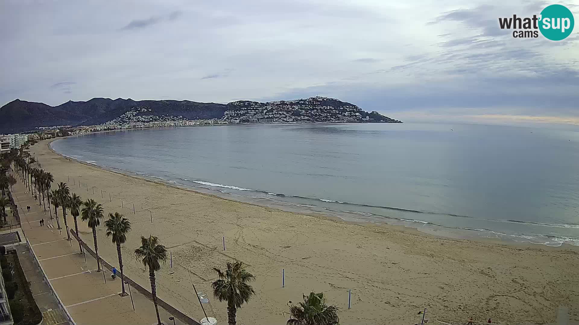 Live Roses Webcam Costa Brava beach view from MonteCarlo Hotel