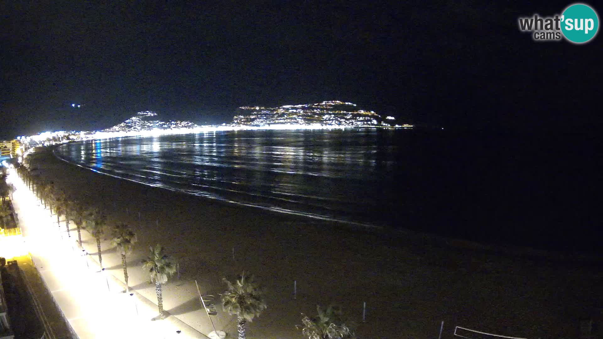 Live Roses Webcam Costa Brava beach view from MonteCarlo Hotel