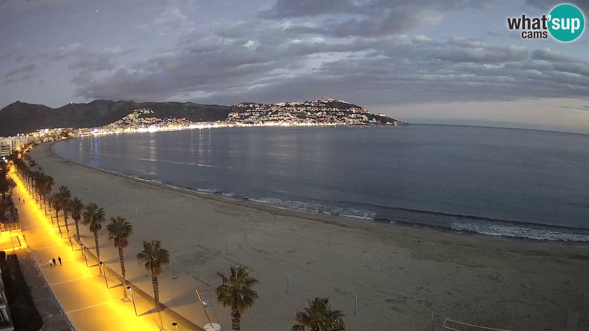 Live Roses Webcam Costa Brava beach view from MonteCarlo Hotel