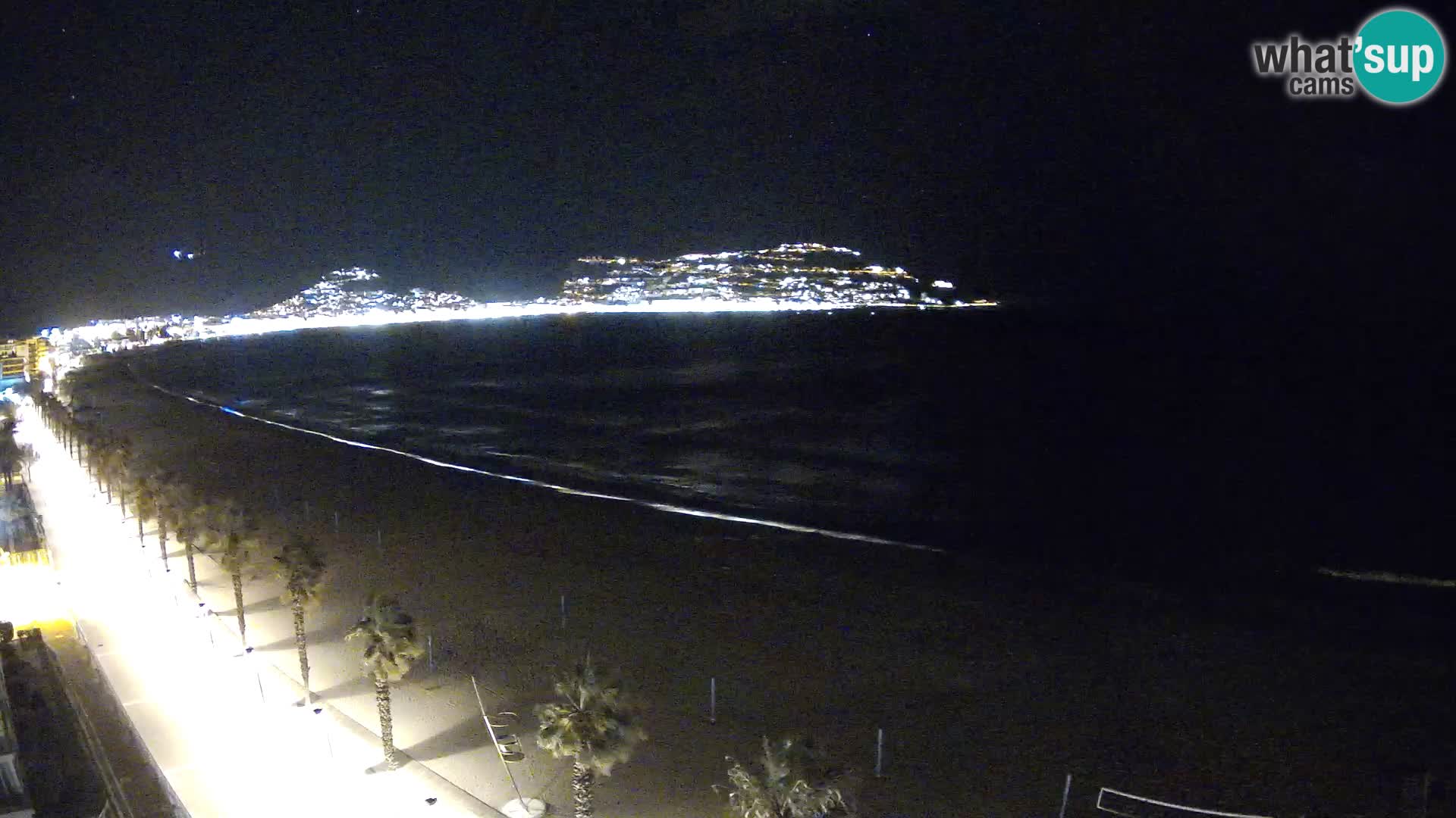 Live Roses Webcam Costa Brava beach view from MonteCarlo Hotel