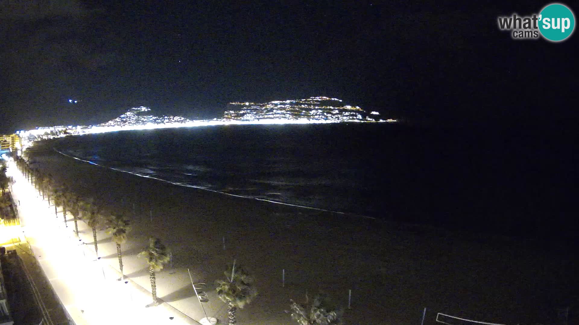 Live Roses Webcam Costa Brava beach view from MonteCarlo Hotel