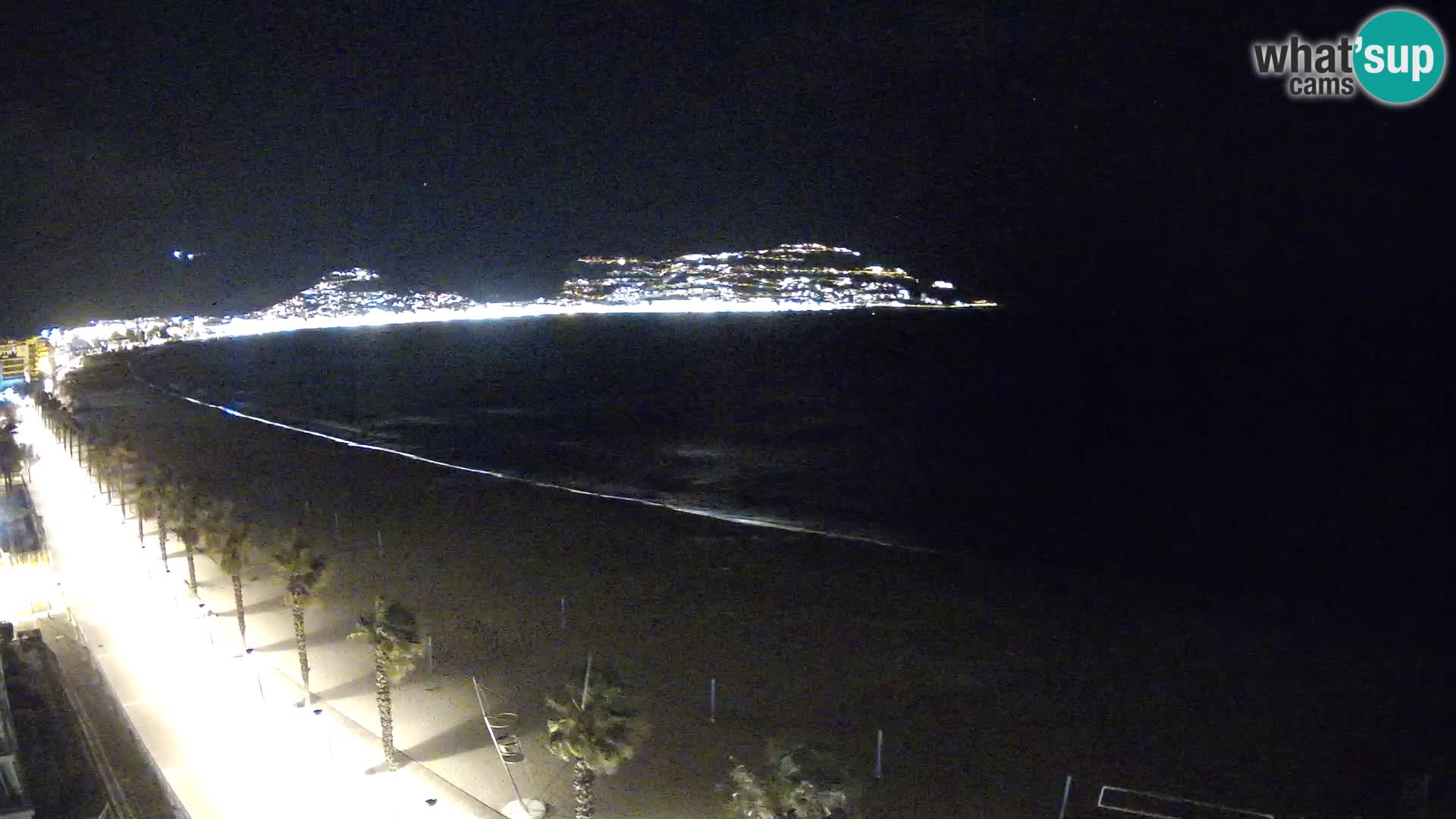 Live Roses Webcam Costa Brava beach view from MonteCarlo Hotel