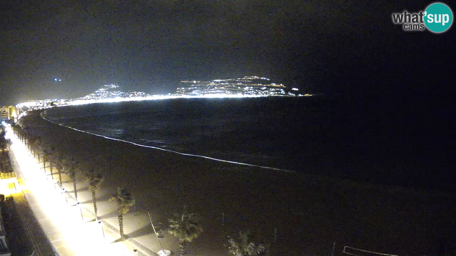 Live Roses Webcam Costa Brava beach view from MonteCarlo Hotel