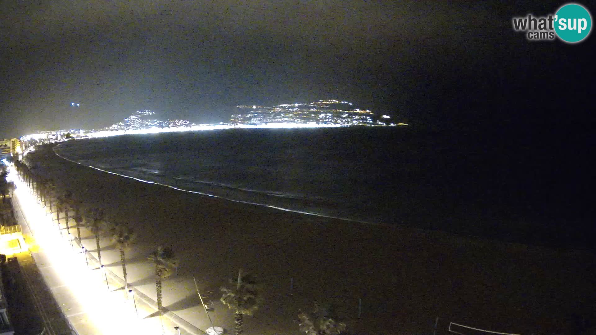 Live Roses Webcam Costa Brava beach view from MonteCarlo Hotel