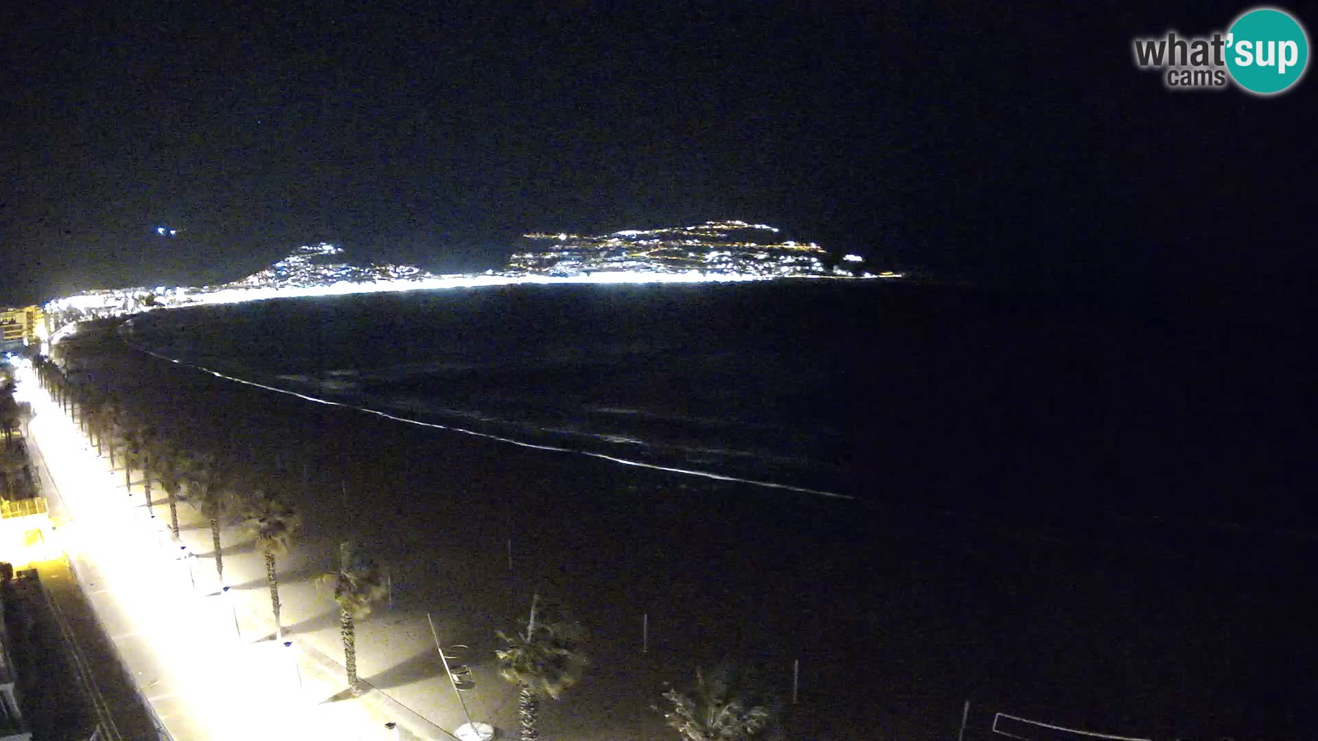 Live Roses Webcam Costa Brava beach view from MonteCarlo Hotel