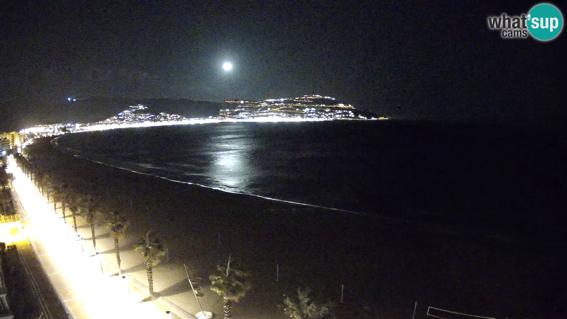 Live Roses Webcam Costa Brava beach view from MonteCarlo Hotel