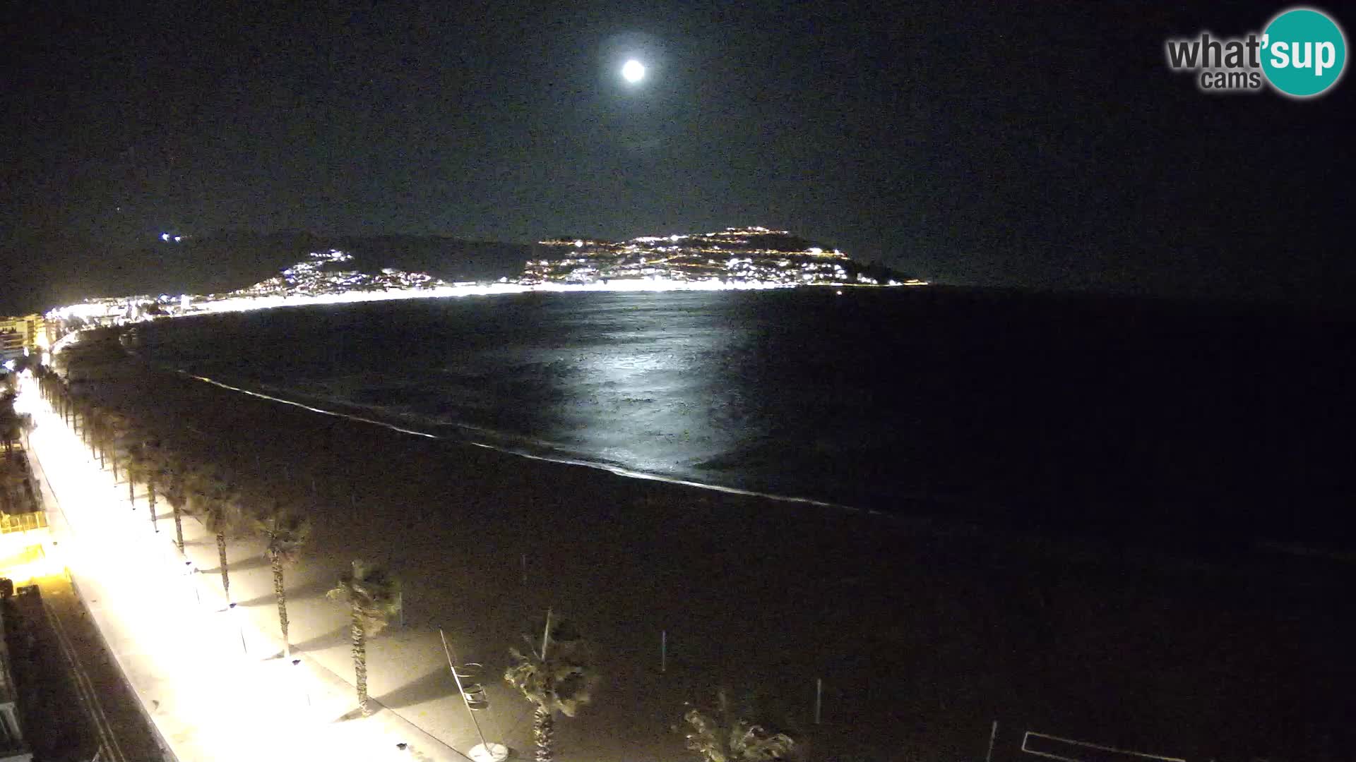 Live Roses Webcam Costa Brava beach view from MonteCarlo Hotel