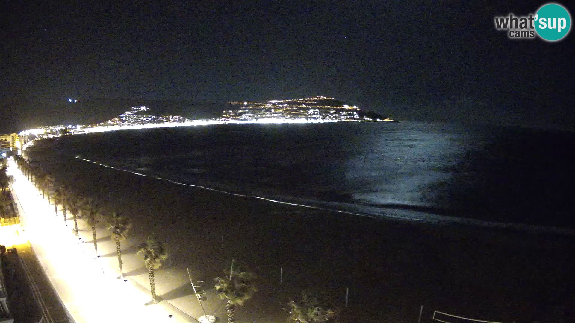 Live Roses Webcam Costa Brava beach view from MonteCarlo Hotel