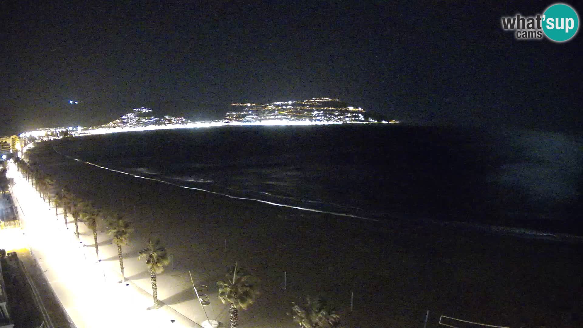 Live Roses Webcam Costa Brava beach view from MonteCarlo Hotel