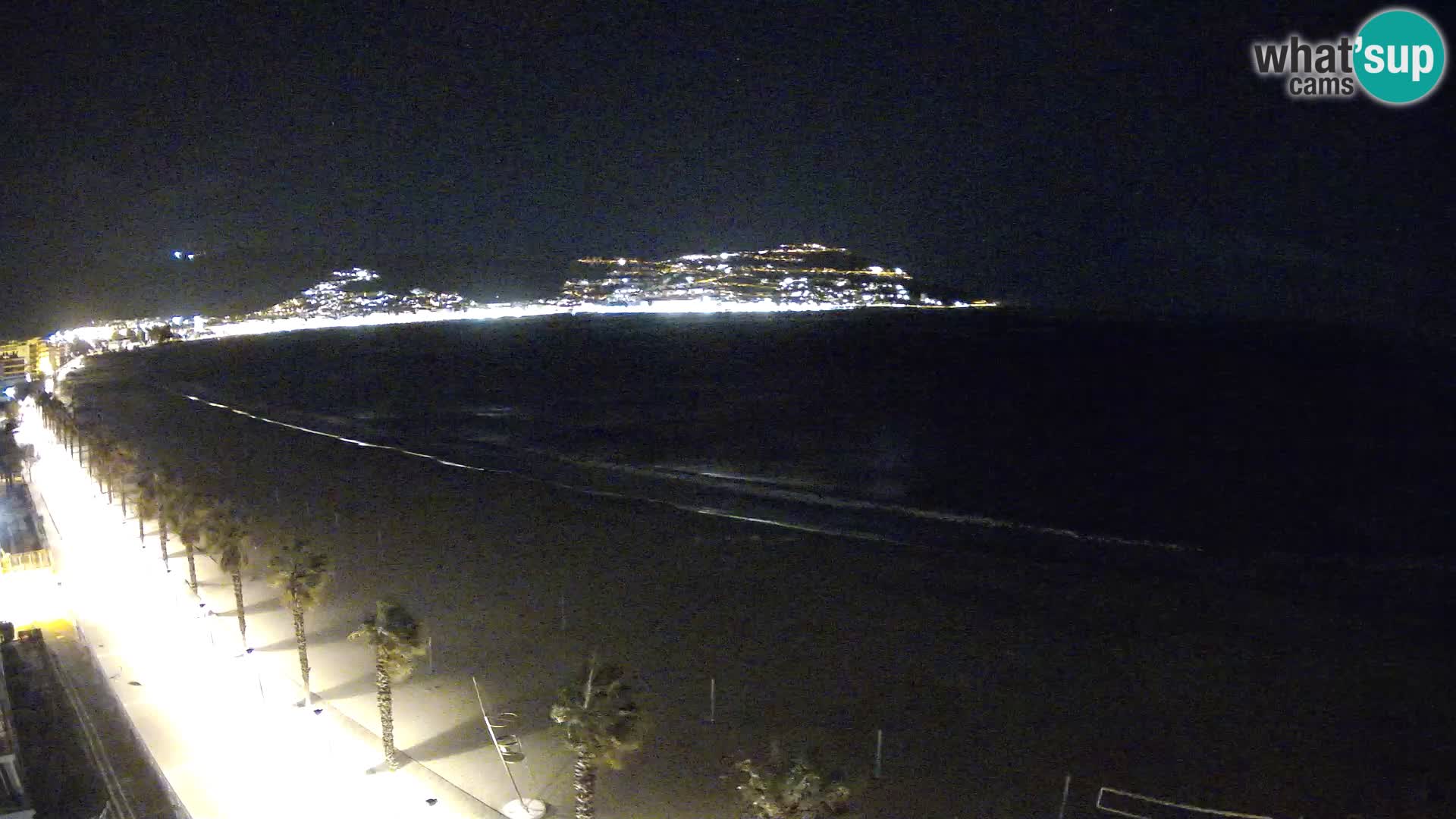 Live Roses Webcam Costa Brava beach view from MonteCarlo Hotel