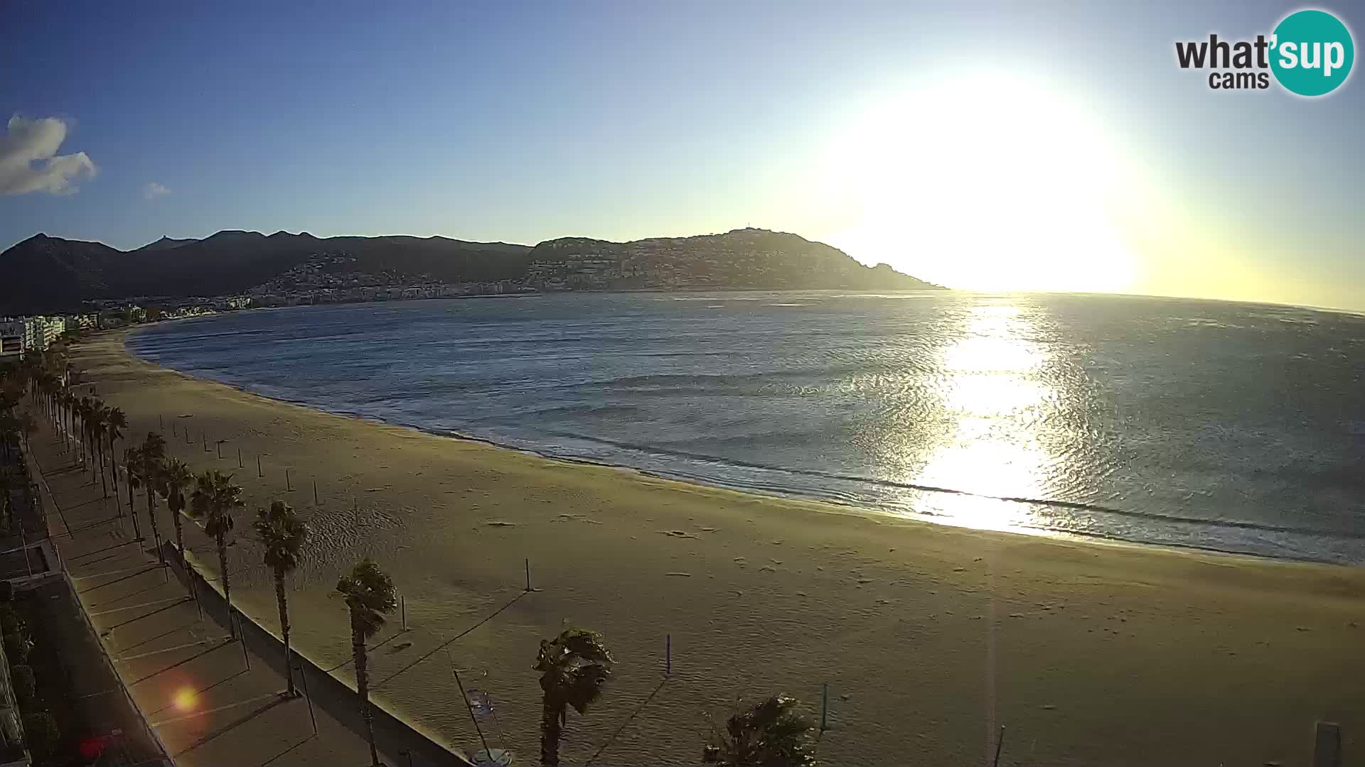 Live Roses Webcam Costa Brava beach view from MonteCarlo Hotel