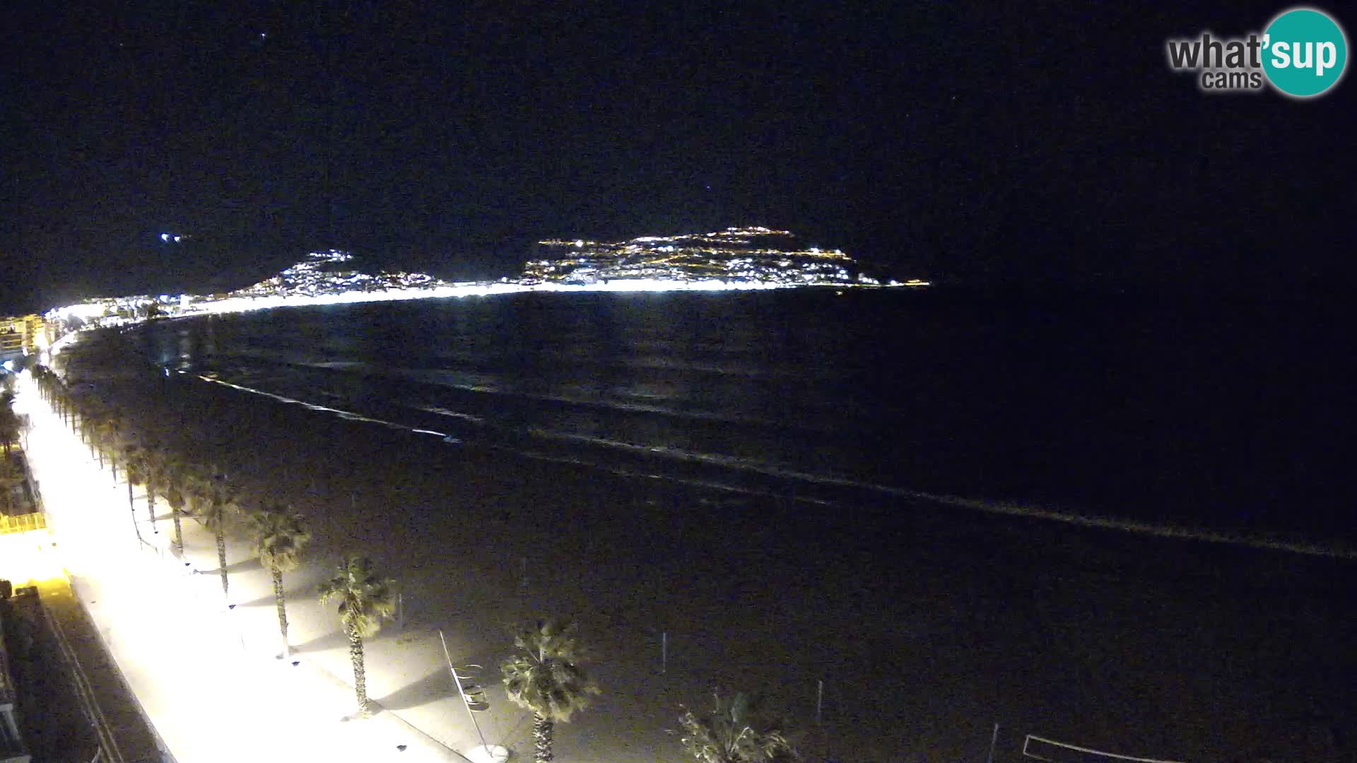 Live Roses Webcam Costa Brava beach view from MonteCarlo Hotel