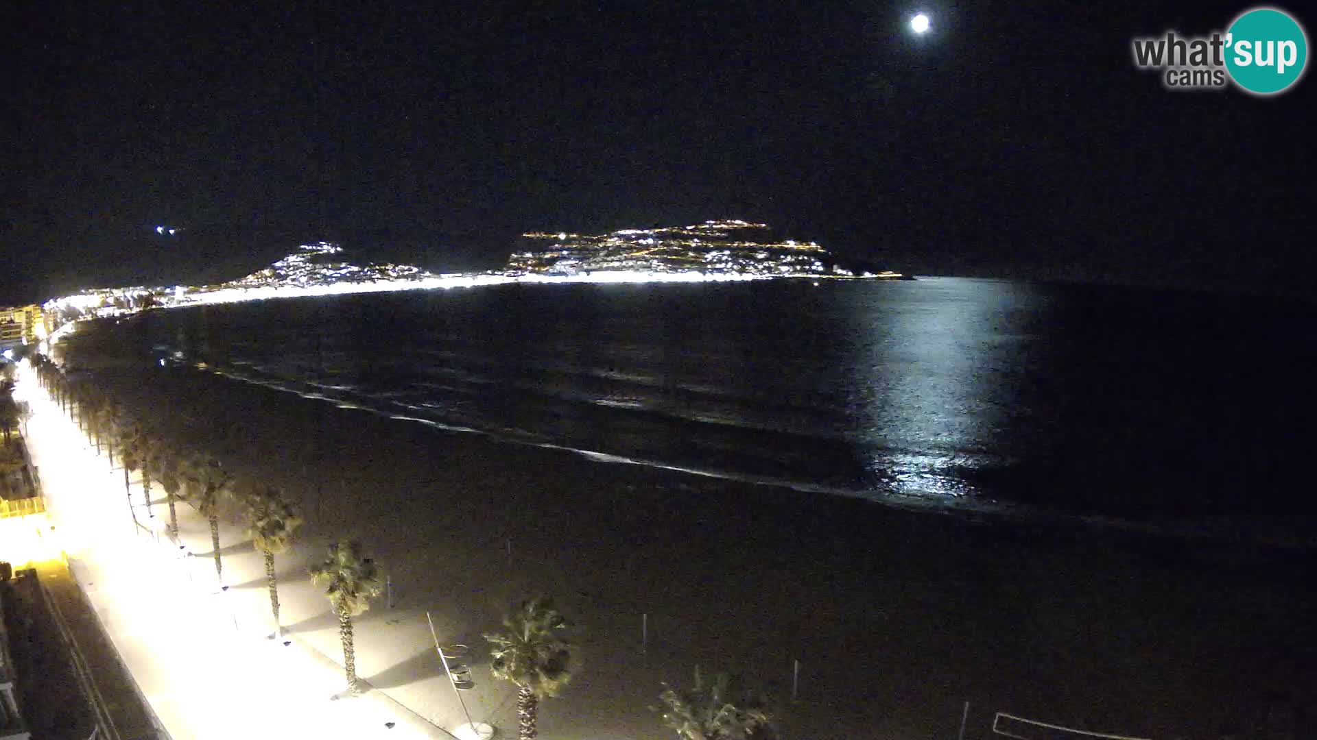 Live Roses Webcam Costa Brava beach view from MonteCarlo Hotel