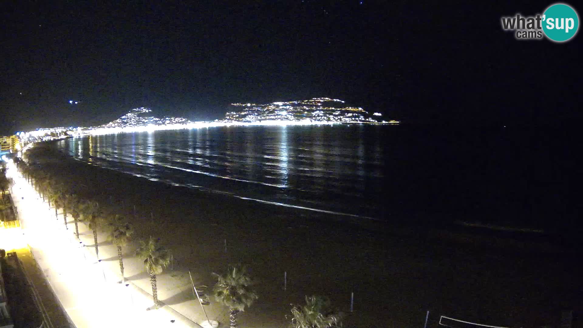 Live Roses Webcam Costa Brava beach view from MonteCarlo Hotel