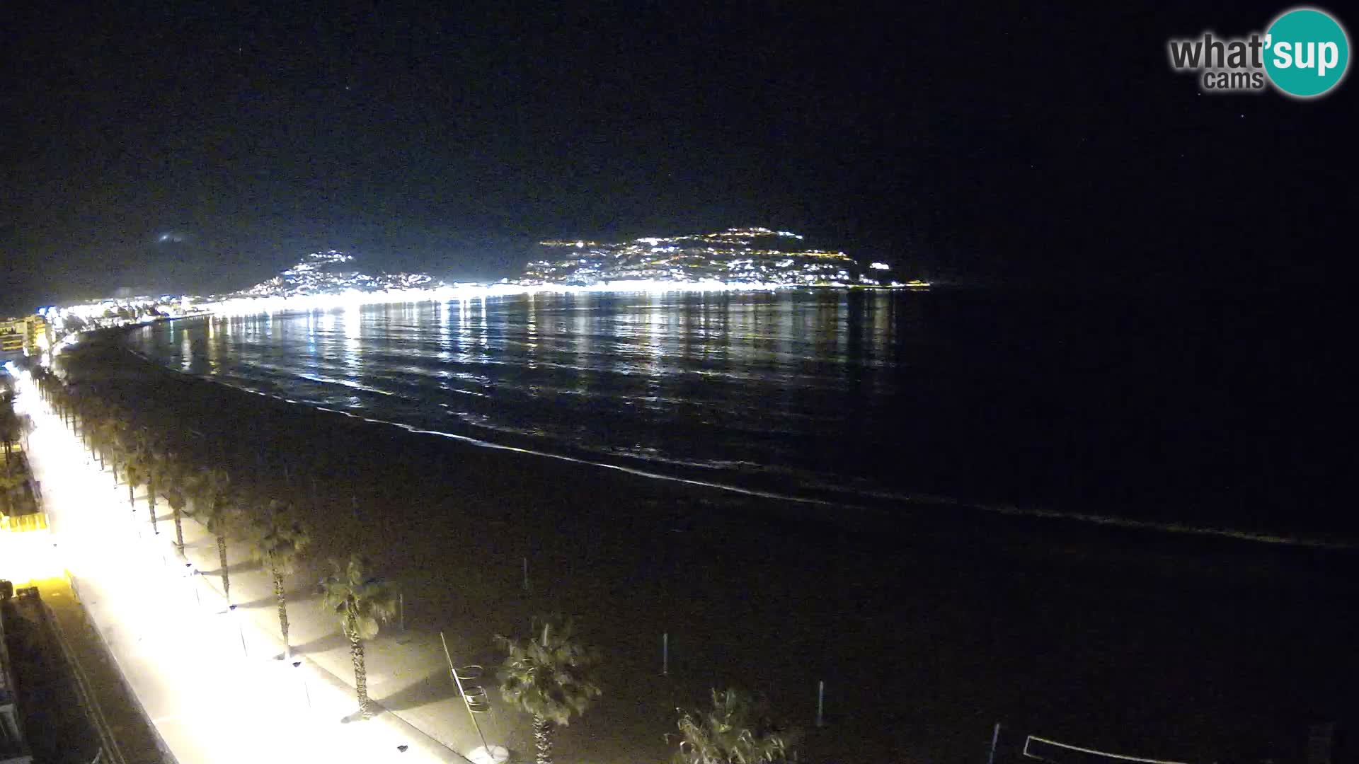 Live Roses Webcam Costa Brava beach view from MonteCarlo Hotel