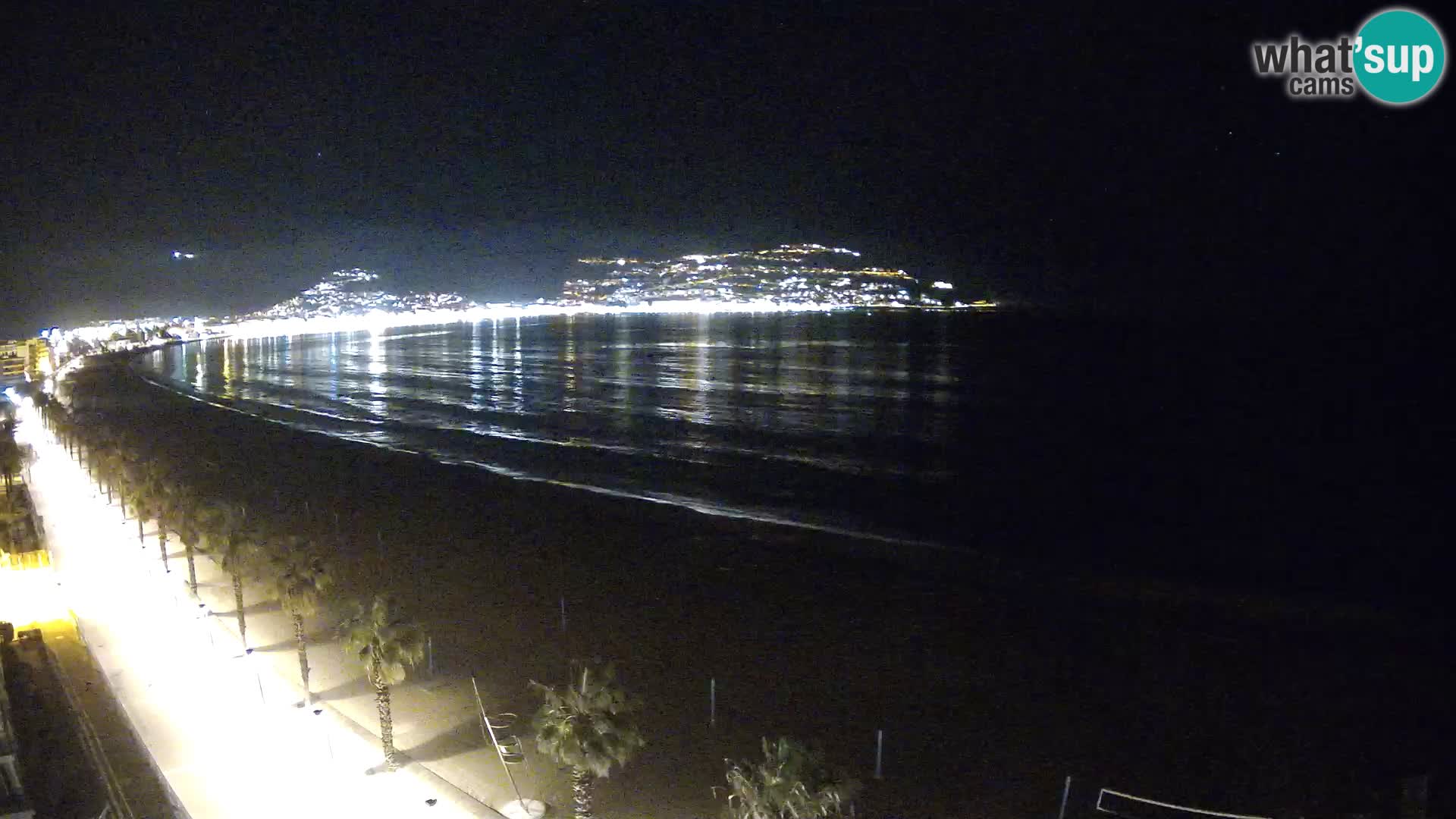 Live Roses Webcam Costa Brava beach view from MonteCarlo Hotel