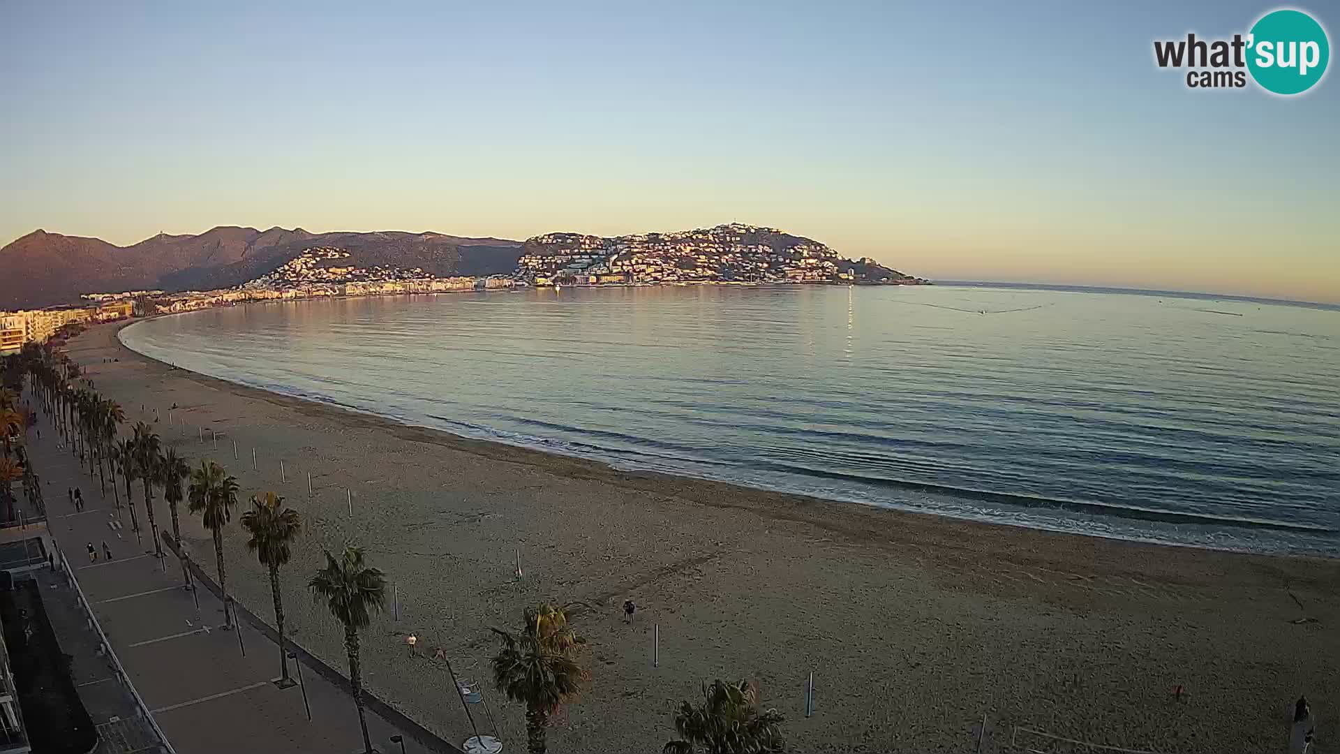 Live Roses Webcam Costa Brava beach view from MonteCarlo Hotel