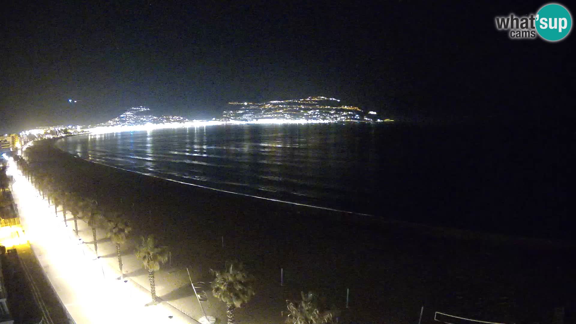 Live Roses Webcam Costa Brava beach view from MonteCarlo Hotel