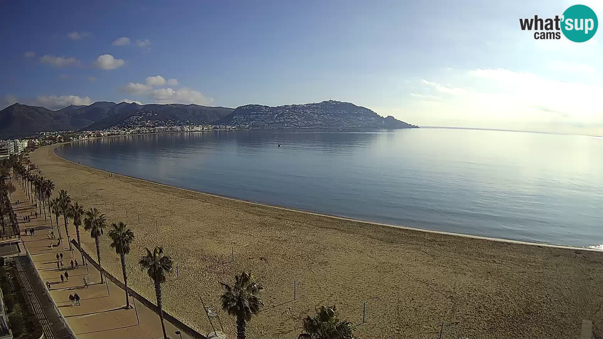 Live Roses Webcam Costa Brava beach view from MonteCarlo Hotel